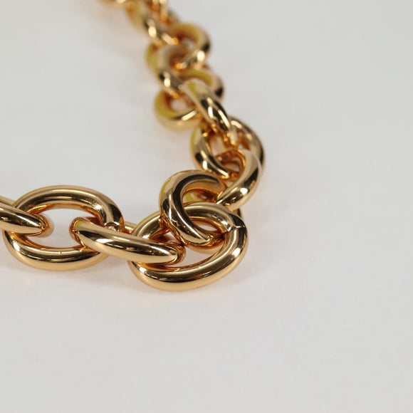 BOTTEGA VENETA Chain Shoulder Bag Leather Gold Lime Green Auth 133411V