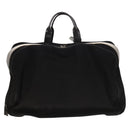 GUCCI Boston Bag Cotton Black Silver 010 1553 0301 Auth 133415-3