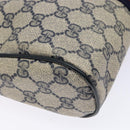 GUCCI GG Supreme Sherry Line Clutch Bag PVC Navy Gold Red Auth 133416-11