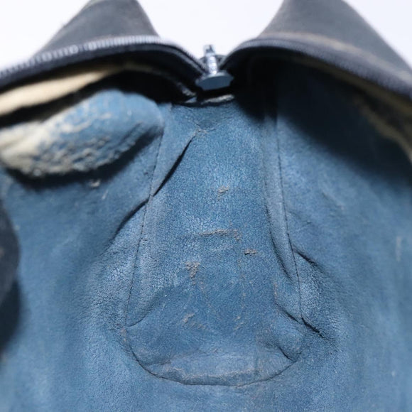 GUCCI GG Supreme Sherry Line Clutch Bag PVC Navy Gold Red Auth 133416