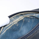 GUCCI GG Supreme Sherry Line Clutch Bag PVC Navy Gold Red Auth 133416-17