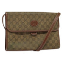 GUCCI GG Canvas Shoulder Bag Brown Gold 004 49 0195 Auth 133417-1