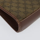 GUCCI GG Canvas Shoulder Bag Brown Gold 004 49 0195 Auth 133417-12