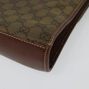 GUCCI GG Canvas Shoulder Bag Brown Gold 004 49 0195 Auth 133417-13