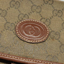 GUCCI GG Canvas Shoulder Bag Brown Gold 004 49 0195 Auth 133417-14
