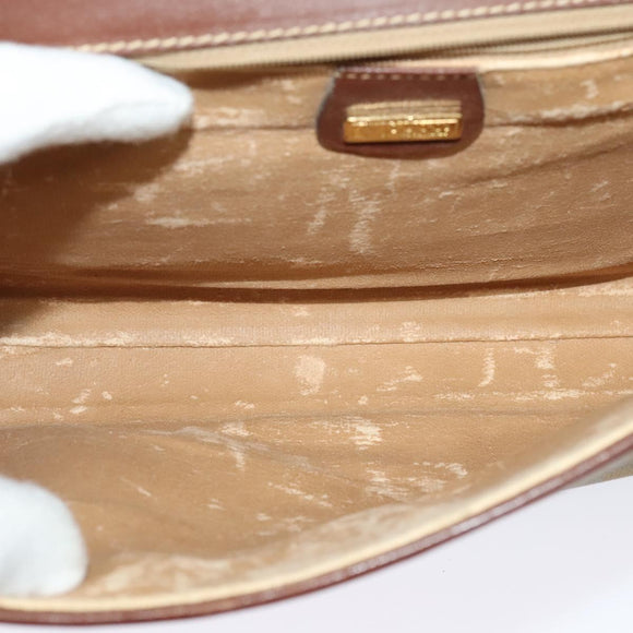 GUCCI GG Canvas Shoulder Bag Brown Gold 004 49 0195 Auth 133417