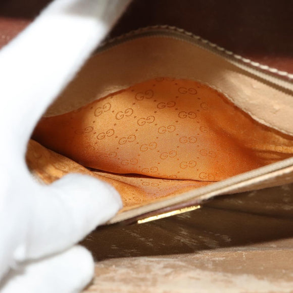 GUCCI GG Canvas Shoulder Bag Brown Gold 004 49 0195 Auth 133417