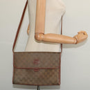 GUCCI GG Canvas Shoulder Bag Brown Gold 004 49 0195 Auth 133417-22