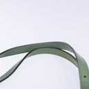 GUCCI Micro GG Canvas Tote Bag Patent leather Green Gold 336776 Auth 133418-14