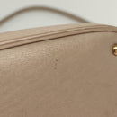 GUCCI Horsebit Hand Bag Leather 2way Gold Pink gold 319795 Auth 133420-13