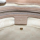 GUCCI Horsebit Hand Bag Leather 2way Gold Pink gold 319795 Auth 133420-18