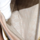 GUCCI Horsebit Hand Bag Leather 2way Gold Pink gold 319795 Auth 133420-22