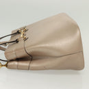 GUCCI Horsebit Hand Bag Leather 2way Gold Pink gold 319795 Auth 133420-5