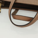 GUCCI Horsebit Hand Bag Leather 2way Gold Pink gold 319795 Auth 133420-8