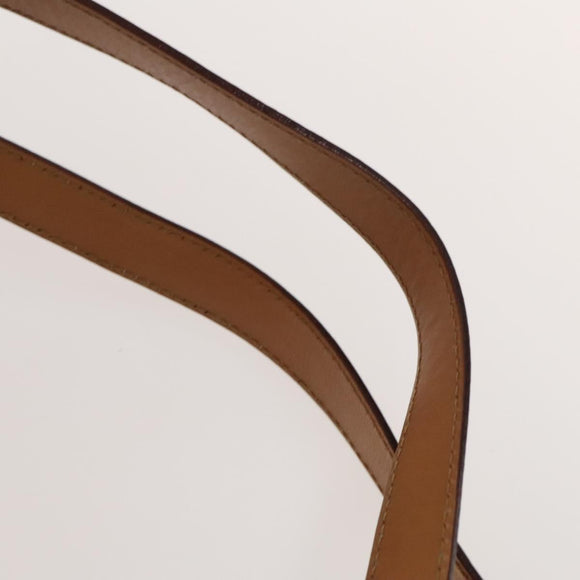 CELINE Macadam Canvas Backpack PVC Leather Brown Gold Auth 133422