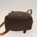 CELINE Macadam Canvas Backpack PVC Leather Brown Gold Auth 133422-5