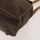CELINE Macadam Canvas Backpack PVC Leather Brown Gold Auth 133422-9