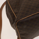 CELINE Macadam Canvas Backpack PVC Leather Brown Gold Auth 133422-16