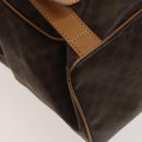 CELINE Macadam Canvas Backpack PVC Leather Brown Gold Auth 133422-18