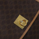 CELINE Macadam Canvas Backpack PVC Leather Brown Gold Auth 133422-19