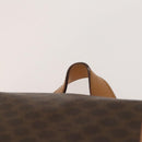 CELINE Macadam Canvas Backpack PVC Leather Brown Gold Auth 133422-14