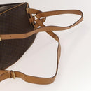 CELINE Macadam Canvas Backpack PVC Leather Brown Gold Auth 133422-8