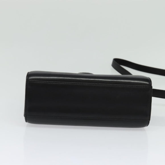 GIVENCHY Hand Bag Leather 2way Black Auth 133423A