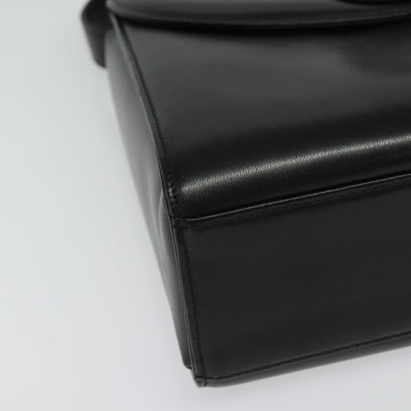 GIVENCHY Hand Bag Leather 2way Black Auth 133423A