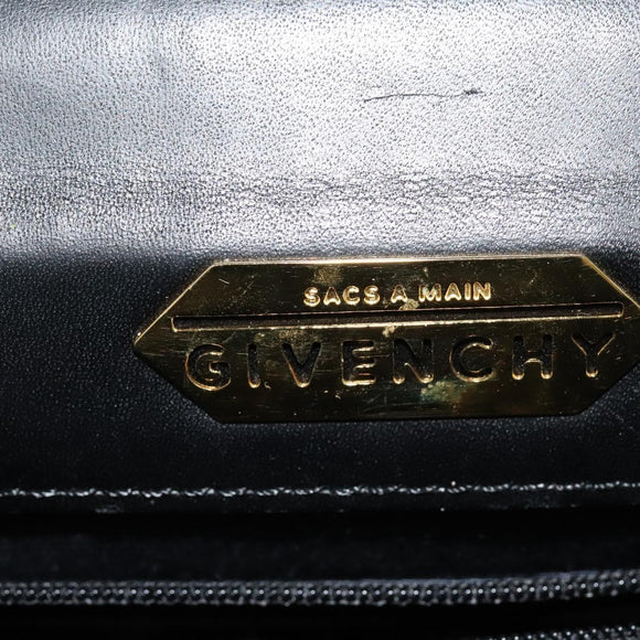GIVENCHY Hand Bag Leather 2way Black Auth 133423A