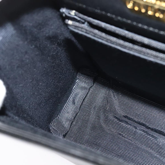 GIVENCHY Hand Bag Leather 2way Black Auth 133423A