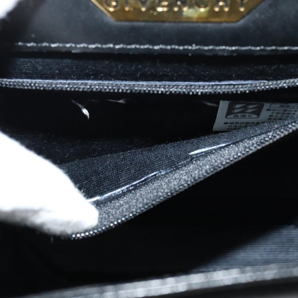 GIVENCHY Hand Bag Leather 2way Black Auth 133423A