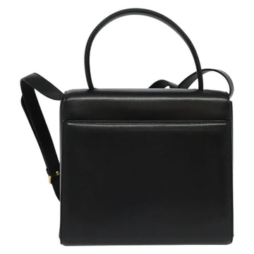 GIVENCHY Hand Bag Leather 2way Black Auth 133423A - 0