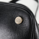 BVLGARI Hand Bag Leather 2way Black Gold Auth 133425-16