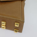 Salvatore Ferragamo Shoulder Bag Leather Beige Gold Auth 133427-15