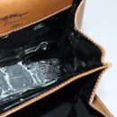 Salvatore Ferragamo Shoulder Bag Leather Beige Gold Auth 133427-19