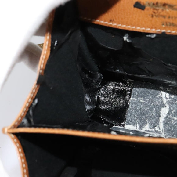 Salvatore Ferragamo Shoulder Bag Leather Beige Gold Auth 133427