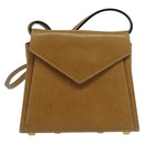 Salvatore Ferragamo Shoulder Bag Leather Beige Gold Auth 133427-13