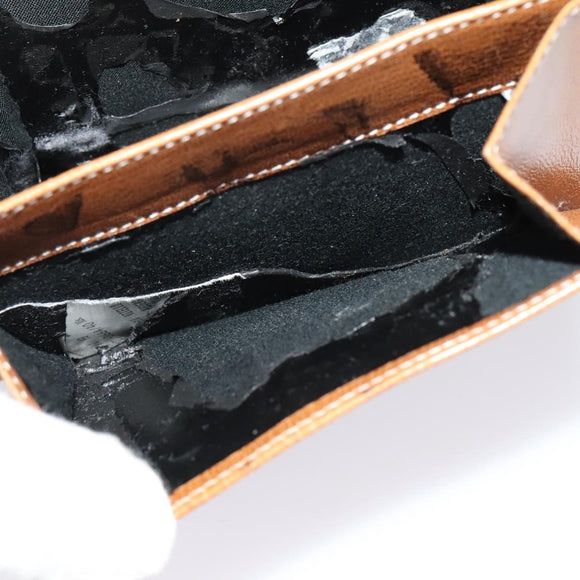 Salvatore Ferragamo Shoulder Bag Leather Beige Gold Auth 133427