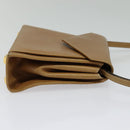 Salvatore Ferragamo Shoulder Bag Leather Beige Gold Auth 133427-4