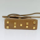 Salvatore Ferragamo Shoulder Bag Leather Beige Gold Auth 133427-5