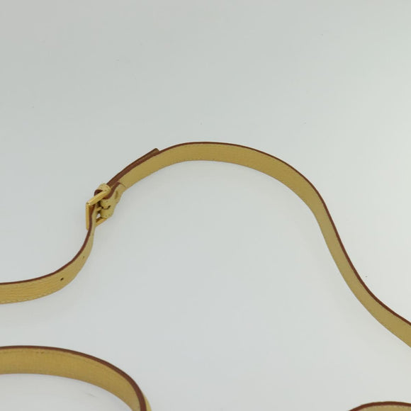 LOEWE Anagram Hand Bag Leather 2way Gold Yellow Auth 133432