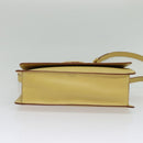 LOEWE Anagram Hand Bag Leather 2way Gold Yellow Auth 133432-5