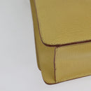 LOEWE Anagram Hand Bag Leather 2way Gold Yellow Auth 133432-18