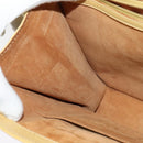 LOEWE Anagram Hand Bag Leather 2way Gold Yellow Auth 133432-23