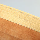 LOEWE Anagram Hand Bag Leather 2way Gold Yellow Auth 133432-12