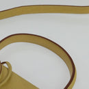 LOEWE Anagram Hand Bag Leather 2way Gold Yellow Auth 133432-14