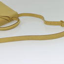 LOEWE Anagram Hand Bag Leather 2way Gold Yellow Auth 133432-8