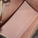 CELINE Macadam Canvas Hand Bag PVC Leather Brown Gold Auth 133434-11