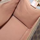 CELINE Macadam Canvas Hand Bag PVC Leather Brown Gold Auth 133434-17