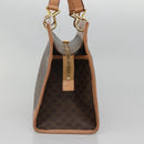 CELINE Macadam Canvas Hand Bag PVC Leather Brown Gold Auth 133434-4